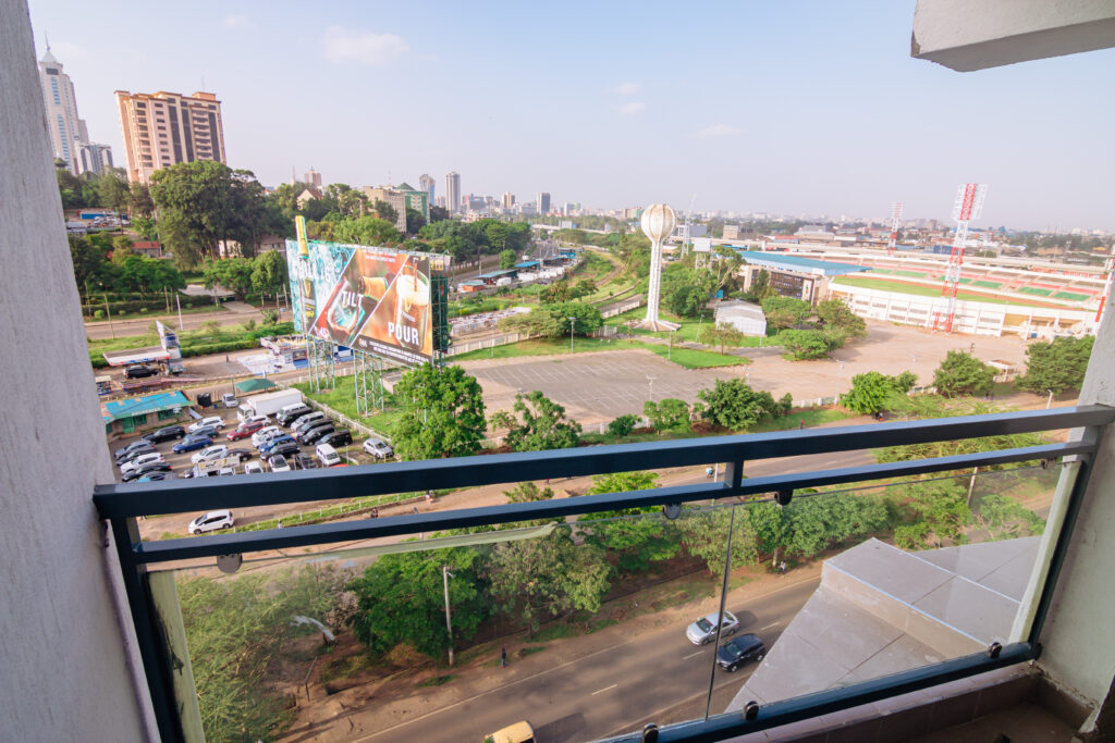 city view from an airbnb near nairobi CBD